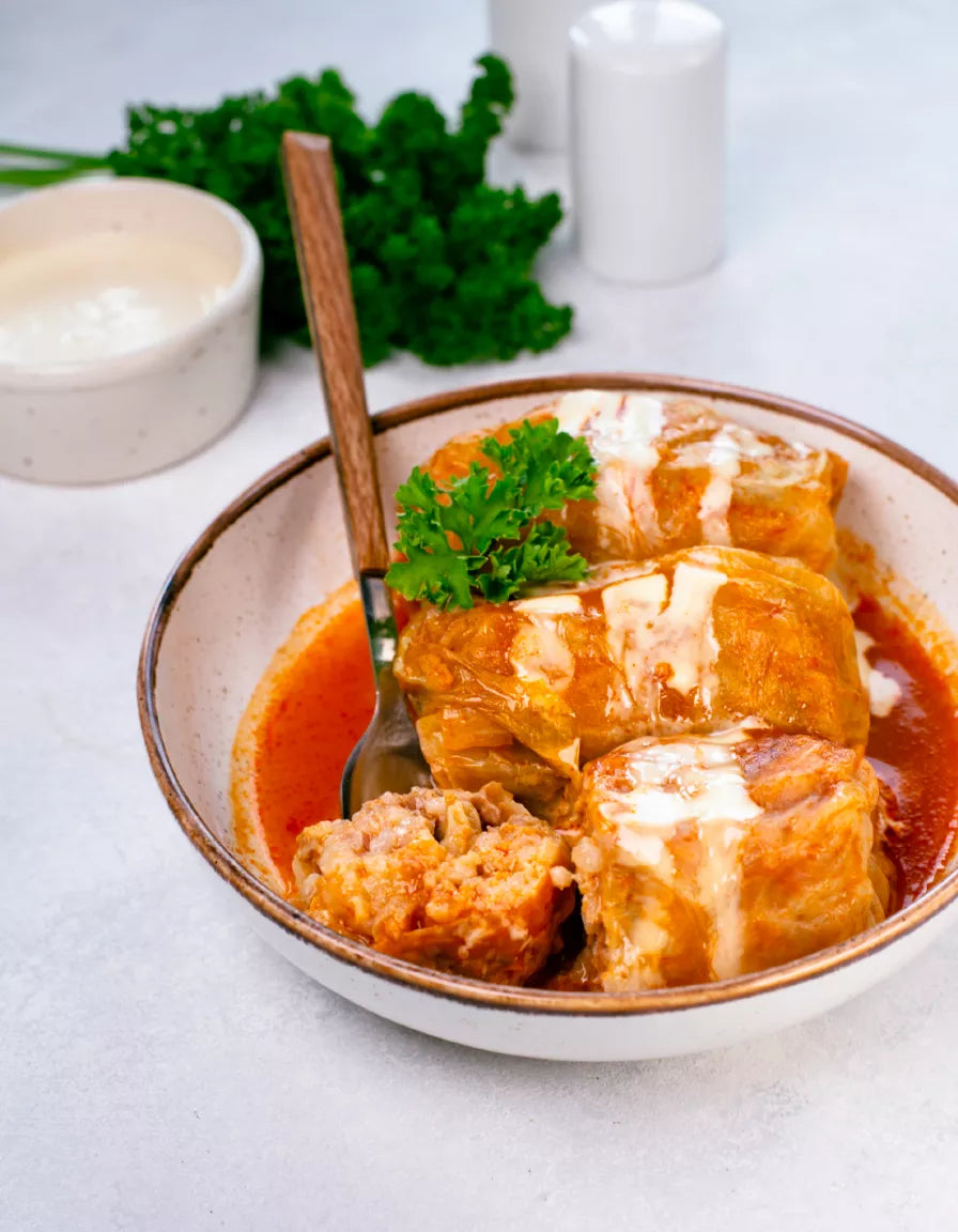 Stuffed Cabbage Rolls with Veal and Beef